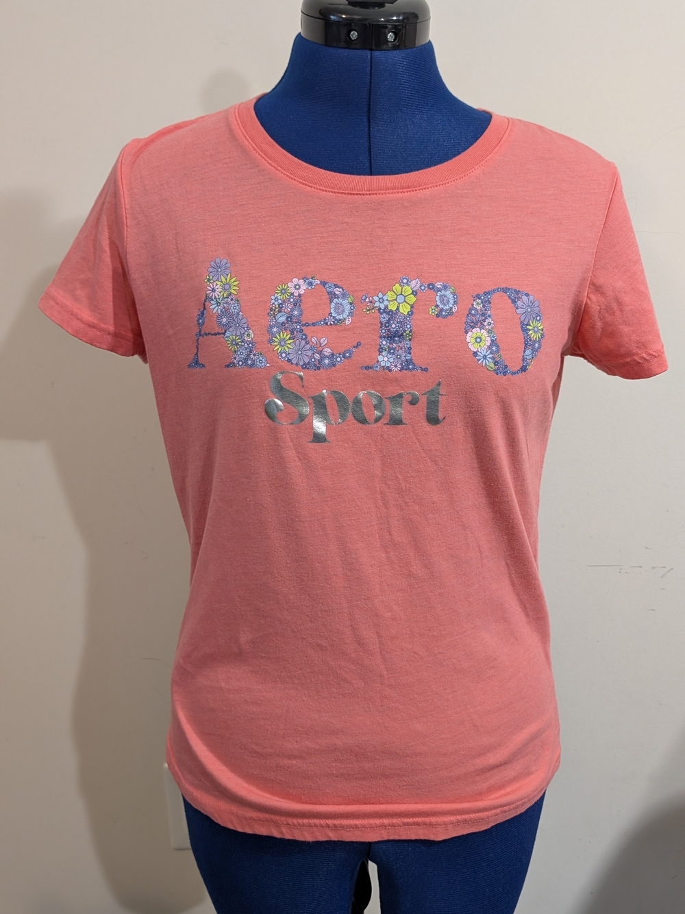 Aeropostale Coral Pink A87 Sport Short Sleeve Tee
